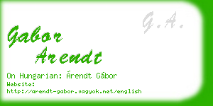 gabor arendt business card