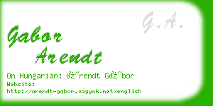 gabor arendt business card